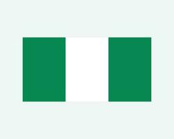 nationale drapeau de Nigeria. nigérien pays drapeau. fédéral république de Nigeria détaillé bannière. eps vecteur illustration Couper déposer.