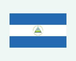 nationale drapeau de Nicaragua. nicaraguayen pays drapeau. république de Nicaragua détaillé bannière. eps vecteur illustration.