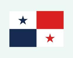 nationale drapeau de Panama. panaméen pays drapeau. république de Panama détaillé bannière. eps vecteur illustration Couper déposer.