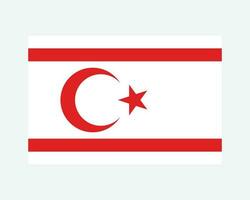 nationale drapeau de nord Chypre. turc chypriote pays drapeau. turc république de nord Chypre détaillé bannière. eps vecteur illustration Couper déposer.