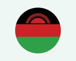 Malawi rond pays drapeau. malawienne cercle nationale drapeau. république de Malawi circulaire forme bouton bannière. eps vecteur illustration.