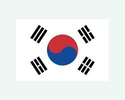 nationale drapeau de Sud Corée. coréen pays drapeau. république de Corée détaillé bannière. eps vecteur illustration Couper déposer.