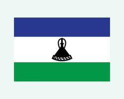 Lesotho pays drapeau. Lesotho nationale bannière vecteur eps