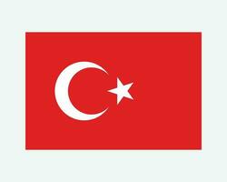 nationale drapeau de Turquie. turc pays drapeau. république de dinde détaillé bannière. eps vecteur illustration Couper déposer.