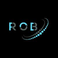 Rob lettre logo Créatif conception. Rob unique conception. vecteur