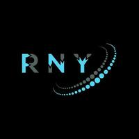 rny lettre logo Créatif conception. rny unique conception. vecteur