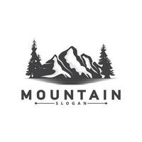 Montagne logo, la nature paysage vecteur, prime élégant Facile conception, illustration symbole modèle icône vecteur