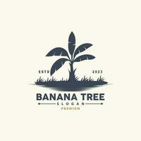 banane arbre logo, banane arbre Facile silhouette conception, plante icône symbole vecteur illustration