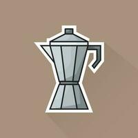 illustration vecteur de moka pot dans plat conception