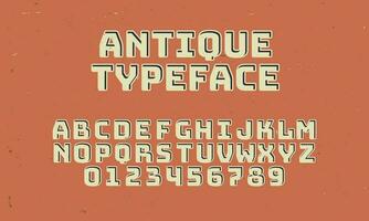 ancien rétro vecteur alphabet Police de caractère typographie police de caractères conception