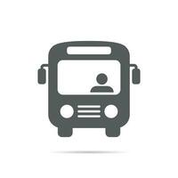 autobus icône vecteur. Publique transport signe symbole avec chauffeur vecteur