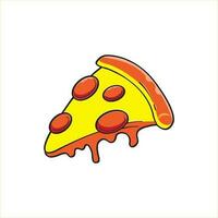 Pizza tranche délicieux nourriture vecteur illustration