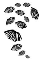 papillon silhouette. clipart vecteur isolé sur blanc Contexte