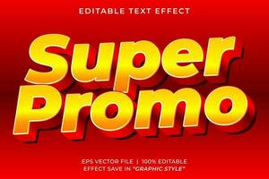 super promo 3d modifiable texte effet vecteur