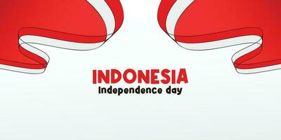 Contexte de indonésien indépendance jour, avec attrayant rouge et blanc drapeau ornement. vecteur pour bannières, salutation cartes, dépliants, social médias.