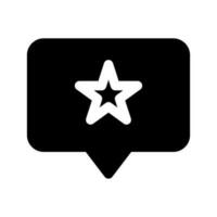 étoile message icône vecteur symbole conception illustration