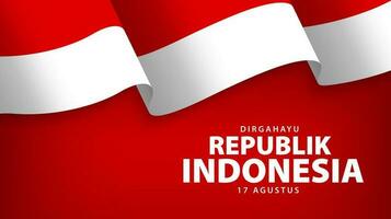 content Indonésie indépendance journée Contexte bannière conception. vecteur illustration