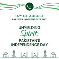 Pakistan indépendance journée Publier avec conception vecteur