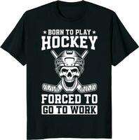 cadeau marrant le hockey T-shirt conception vecteur