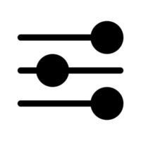 réglages icône vecteur symbole conception illustration