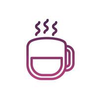 icône de style de ligne de tasse à café vecteur