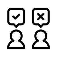 vote icône vecteur symbole conception illustration