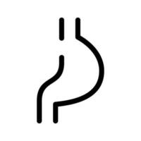 estomac icône vecteur symbole conception illustration