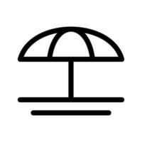 plage parapluie icône vecteur symbole conception illustration