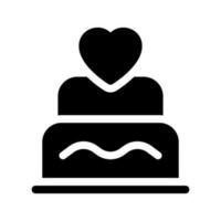 mariage gâteau icône vecteur symbole conception illustration