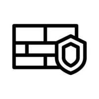 pare-feu icône vecteur symbole conception illustration
