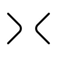 horizontal rétrécir icône vecteur symbole conception illustration