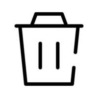 poubelle icône vecteur symbole conception illustration