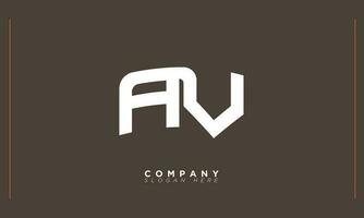 av alphabet lettres initiales monogramme logo va, a et v vecteur