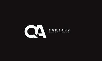 qa alphabet lettres initiales monogramme logo aq, q et a vecteur