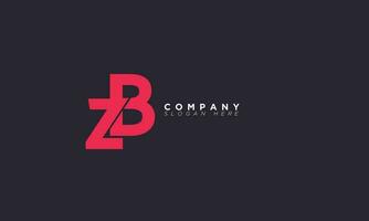 zb alphabet des lettres initiales monogramme logo bz, z et b vecteur