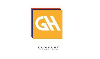 gh alphabet lettres initiales monogramme logo hg, g et h vecteur