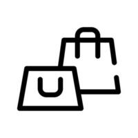 achats sac icône vecteur symbole conception illustration