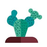 icône de style plat plante cactus vecteur