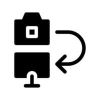 transfert icône vecteur symbole conception illustration