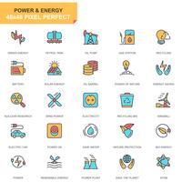 Industrie de l'énergie et jeu d'icônes de l'énergie