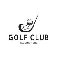 le golf Balle logo, le golf conception bâton logo, logo pour professionnel le golf équipe, le golf club, tournoi, le golf boutique entreprise, le golf cours, un événement vecteur