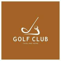 le golf Balle logo, le golf conception bâton logo, logo pour professionnel le golf équipe, le golf club, tournoi, le golf boutique entreprise, le golf cours, un événement vecteur