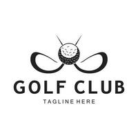 le golf Balle logo, le golf conception bâton logo, logo pour professionnel le golf équipe, le golf club, tournoi, le golf boutique entreprise, le golf cours, un événement vecteur