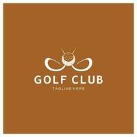 le golf Balle logo, le golf conception bâton logo, logo pour professionnel le golf équipe, le golf club, tournoi, le golf boutique entreprise, le golf cours, un événement vecteur