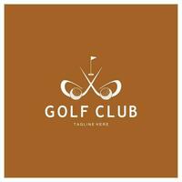 le golf Balle logo, le golf conception bâton logo, logo pour professionnel le golf équipe, le golf club, tournoi, le golf boutique entreprise, le golf cours, un événement vecteur