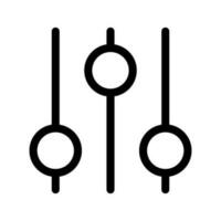 égaliseur icône vecteur symbole conception illustration