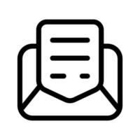 lis courrier icône vecteur symbole conception illustration