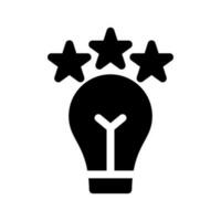 lumière ampoule icône vecteur symbole conception illustration