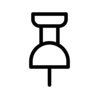 pousser épingle icône vecteur symbole conception illustration