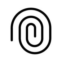 empreinte digitale icône vecteur symbole conception illustration